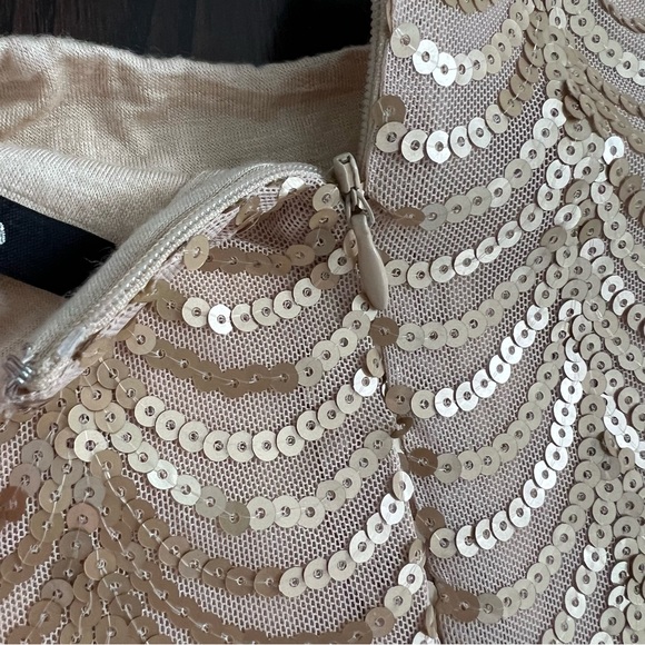 Tfnc London gold sequin mini dress medium - Picture 5 of 10